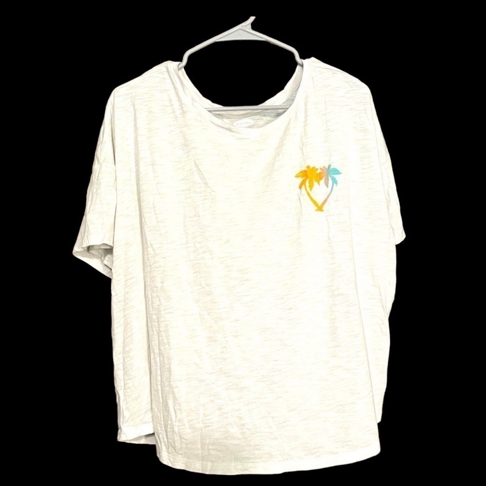 Old Navy the Easy Tee, White ‘Summer of Love’ Size XXL
